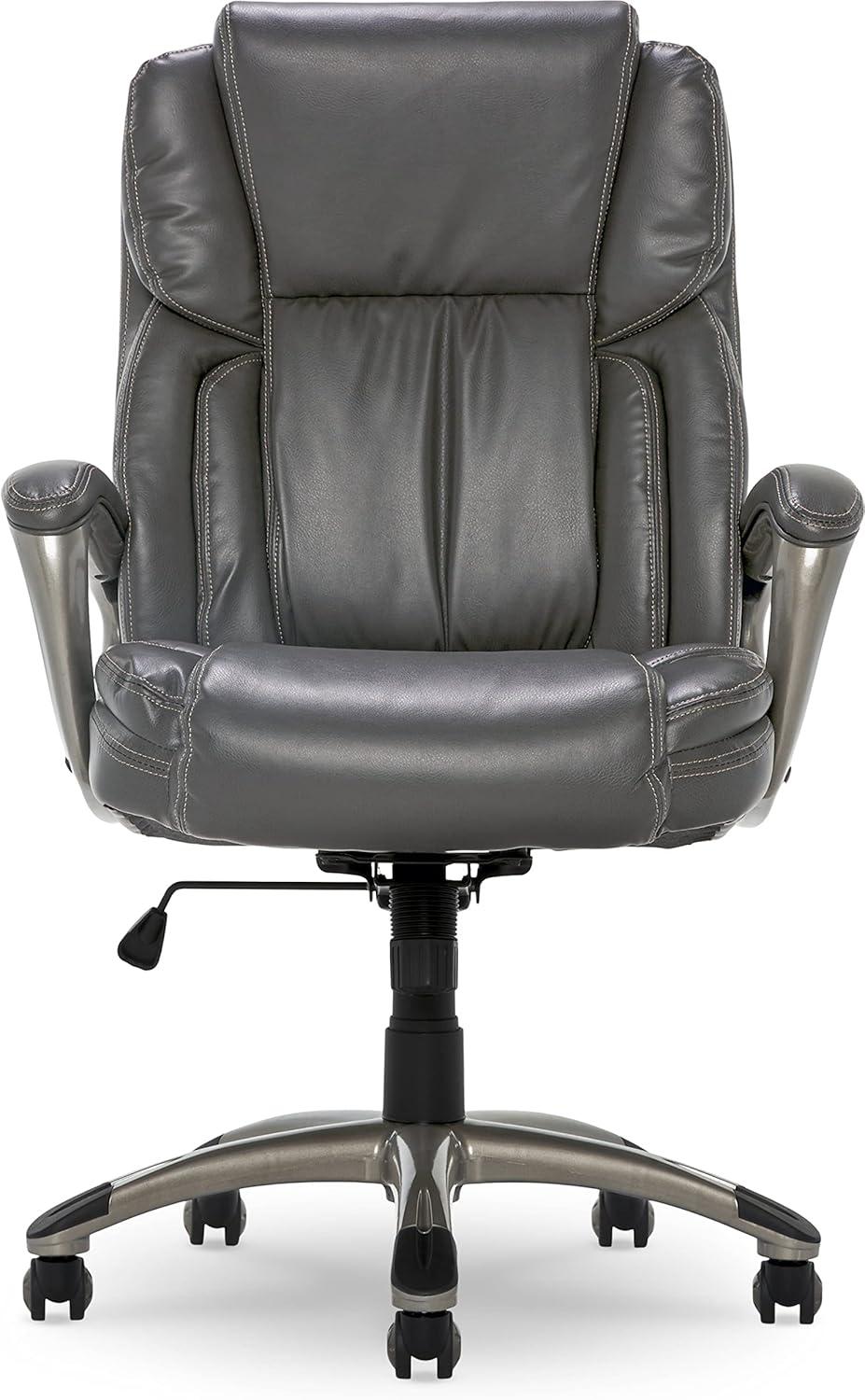 Harvard Gray High Back Leather Executive Swivel Chair