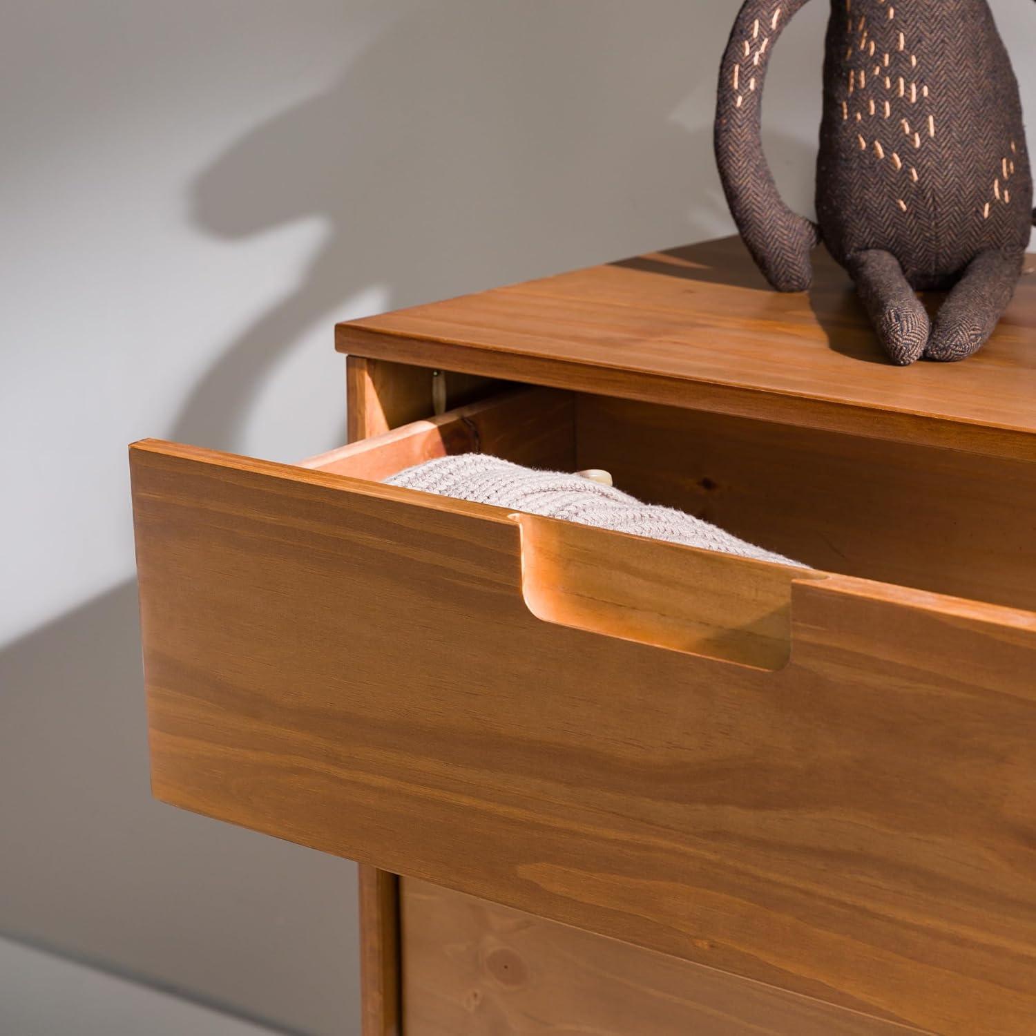 Walker Edison Sonoma 6-Drawer Solid Wood Caramel Dresser