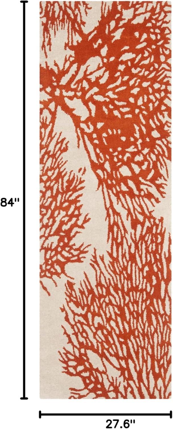 Bella BEL115 Hand Tufted Runner Rug - Beige/Terracotta - 2'3"x7' - Safavieh.