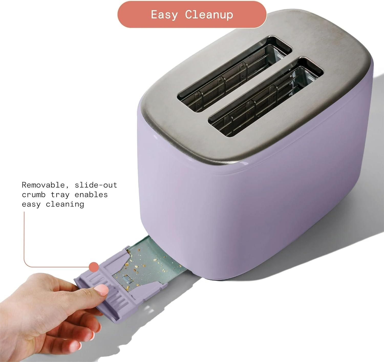 Beautiful 2 Slice Toaster with Touch-Activated Display, Lavender by Drew Barrymore
