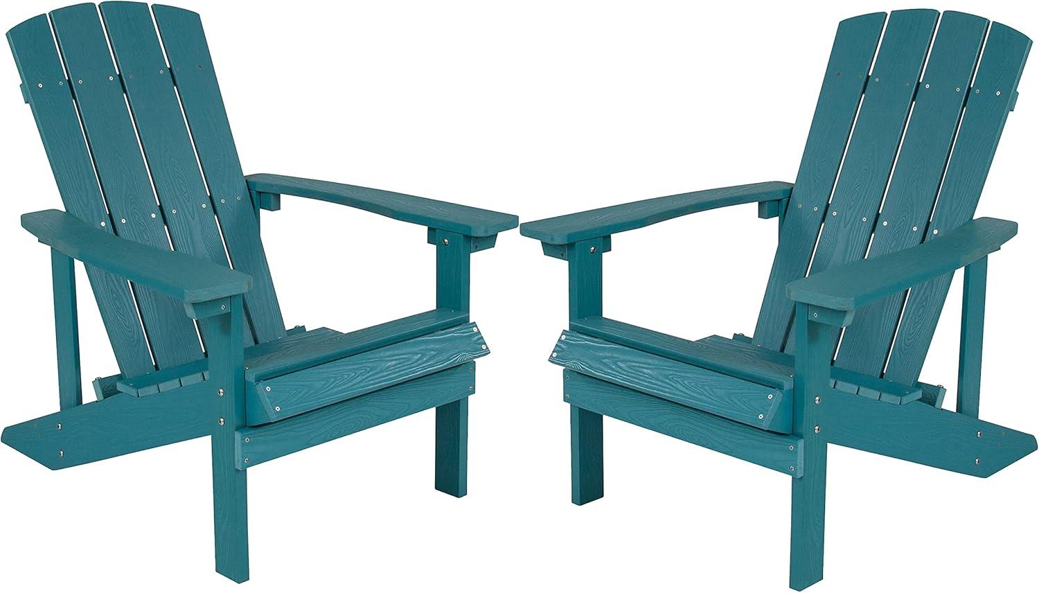 Sea Foam All-Weather Poly Resin Adirondack Chair Set