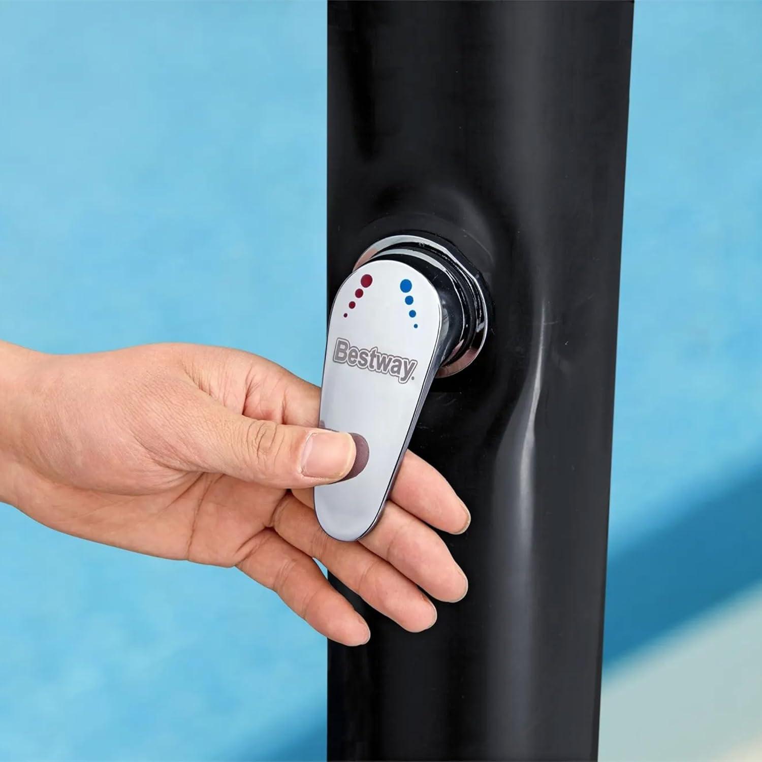 Bestway Bestway SolarFlow Outdoor Shower 5gal/20L: Oversized Shower Head and Stand. Easy Installation, adjustable water flow and tempature control. Multiple Water Spray Settings