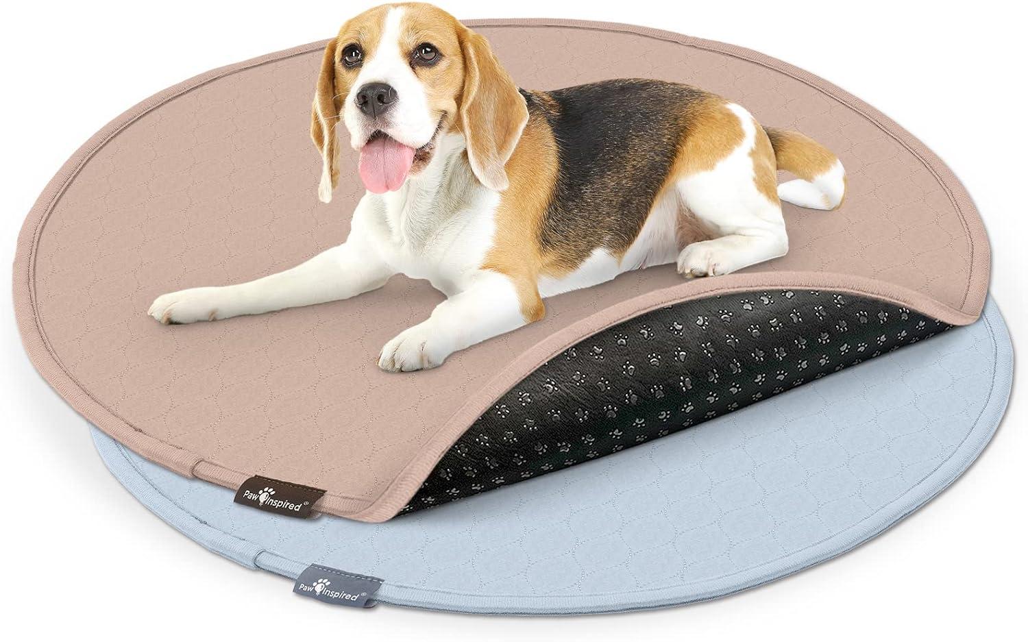 Paw Inspired 36" Washable Round Dog Pee Pads (2 Pack)