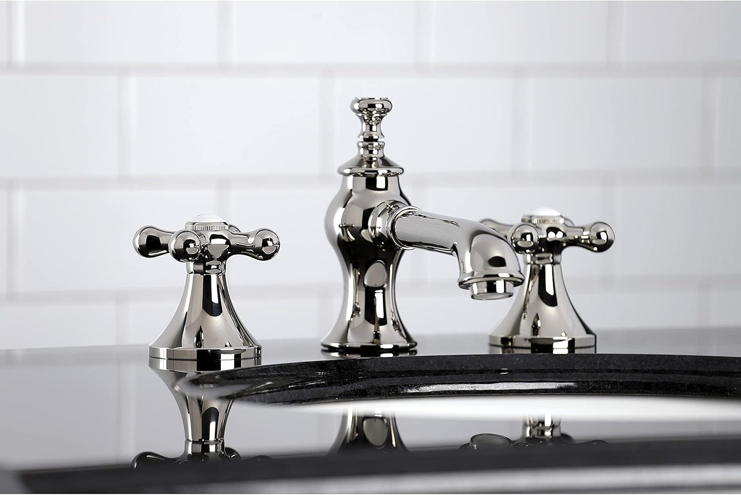 Vintage Widespread Bathroom Faucet with Drain Assembly