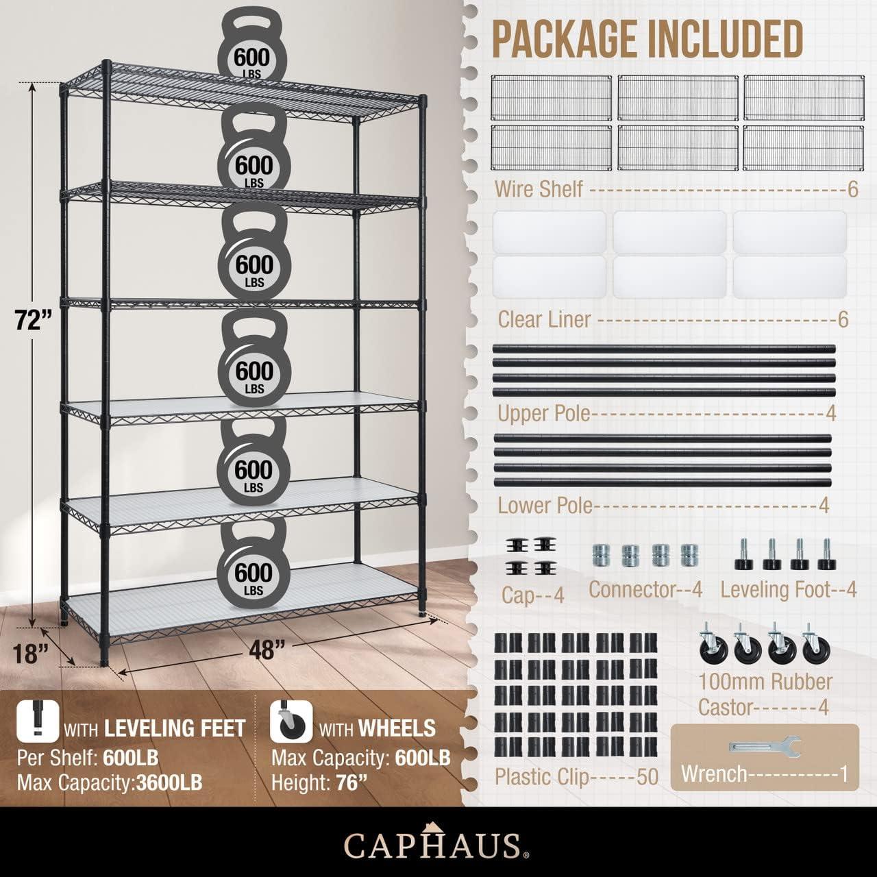 CAPHAUS Shelving Unit with Wheels