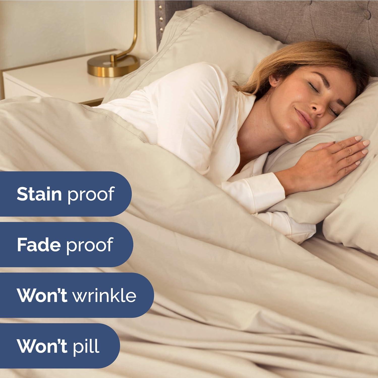 CGK Linens Extra Deep Pocket luxury Sheet Set - Solid Ultra Soft & Cooling Sheet Sets