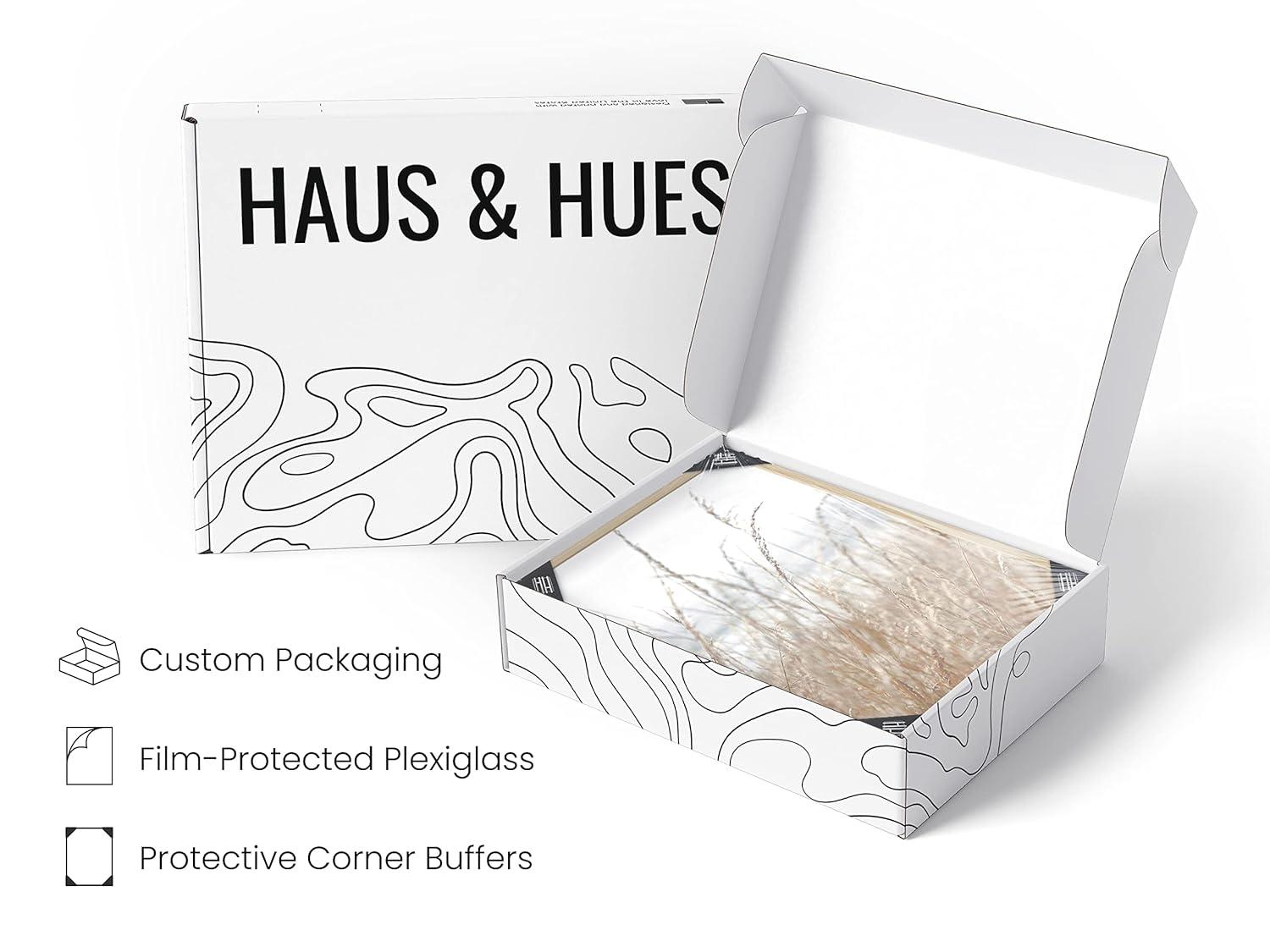 Haus and Hues Beach Wall Decor - Set of 3 Beach Pictures Wall Art, Ocean Wall Art, Coastal Wall Art, Nature Wall Art, Modern Wall Art, Beach Poster, Framed Wall Art For Living Room(Framed Beige 12x16)