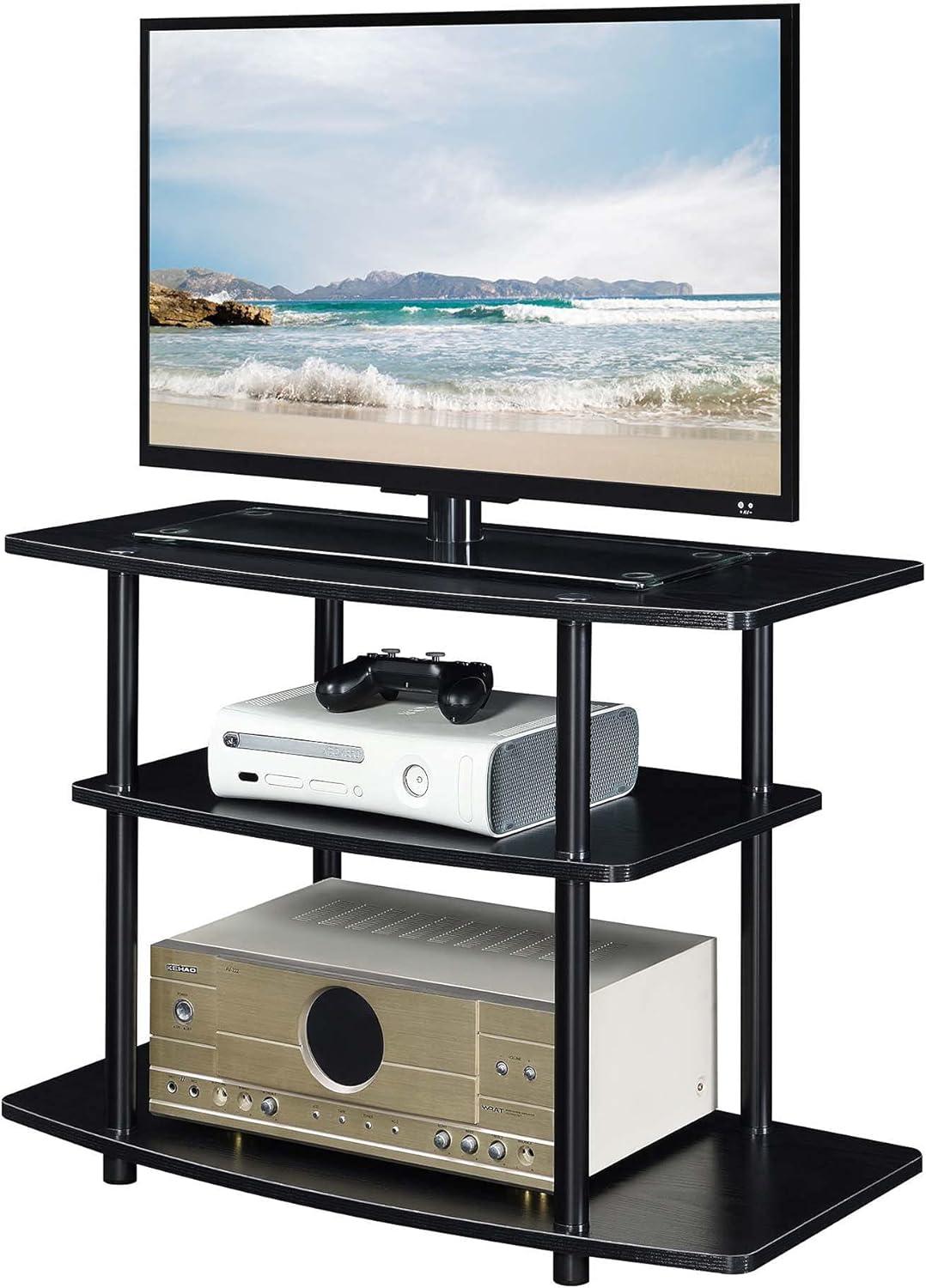 Convenience Concepts Designs2Go No Tools 3 Tier TV Stand, Light Oak