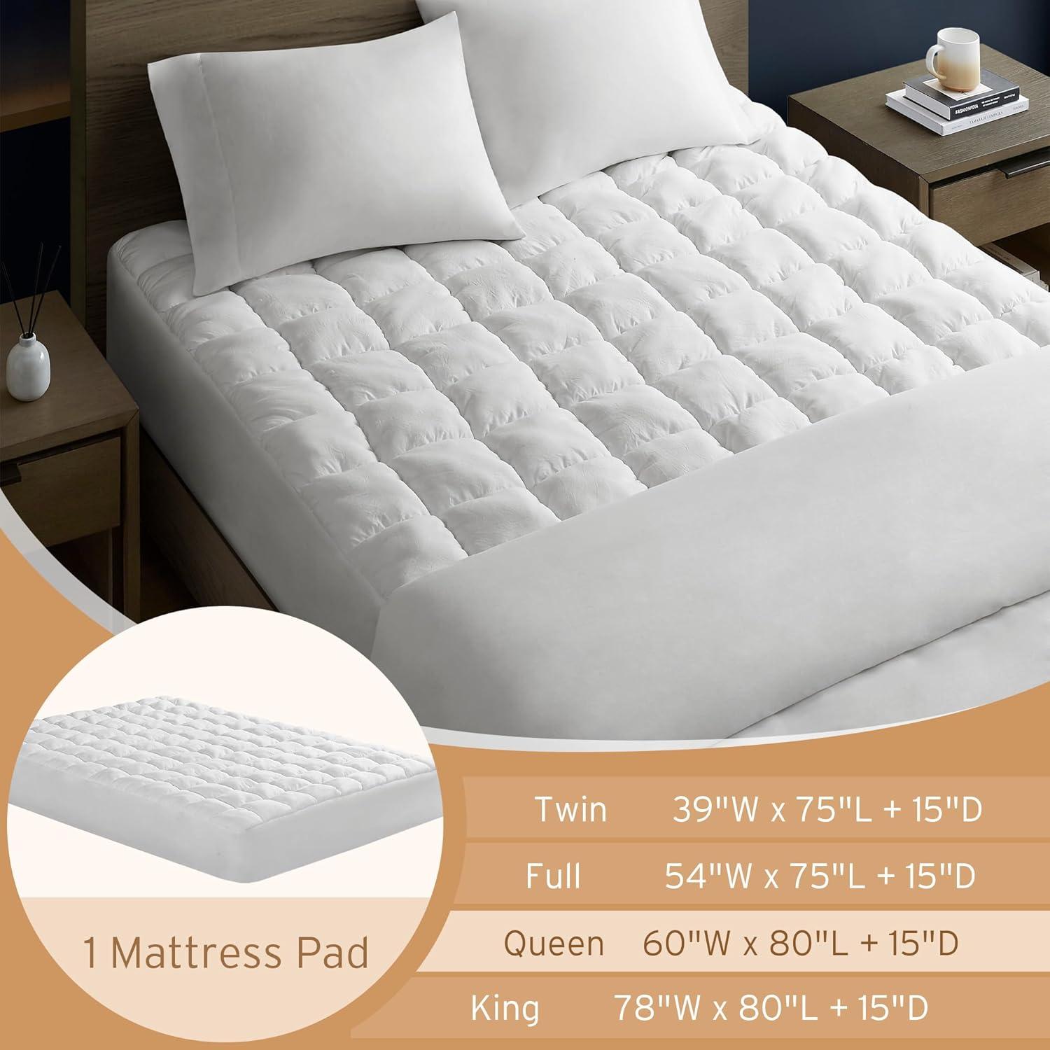 Dream Puff Overfilled Down Alternative Mattress Pad