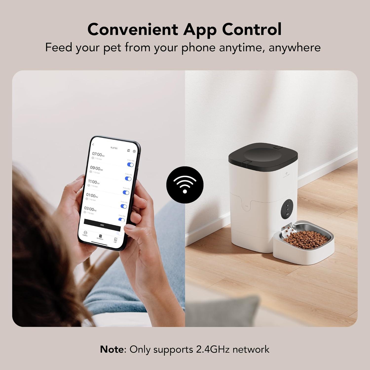 PETLIBRO Automatic Cat Feeder, Wi-Fi Automatic Cat Food Dispenser With Timer Interactive Voice Recorder, Auto Cat Feeder With 1-4 Meals Control Dry Food | Wayfair