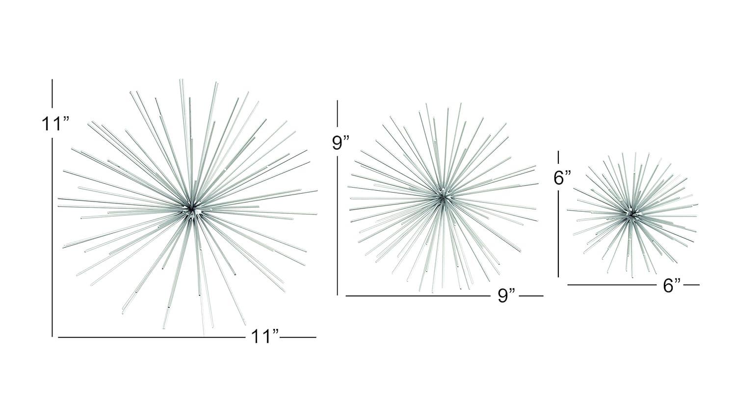 CosmoLiving by Cosmopolitan Metal 3D Long Spike Starburst Home Wall Decor Set