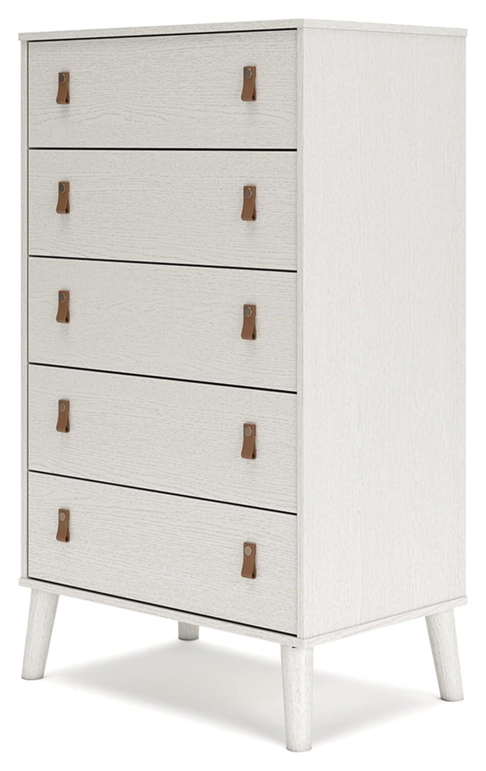 Aprilyn 5 Drawer 29.88" W Lingerie Chest withInterchangeable Leather Handles