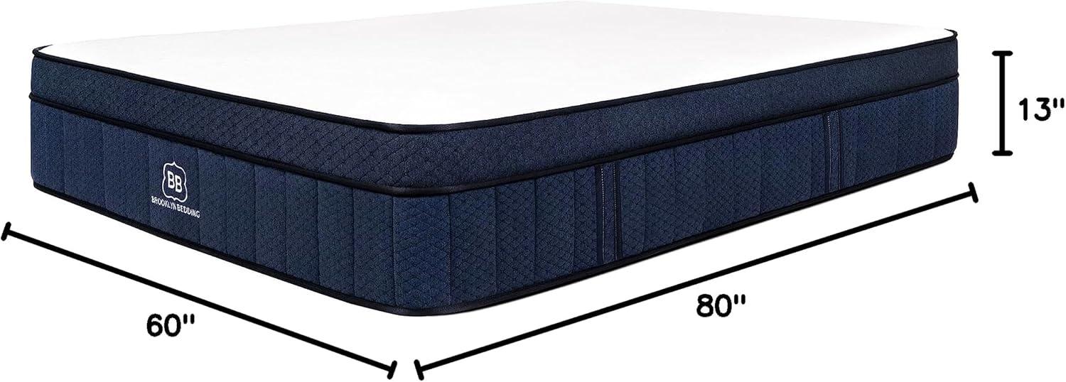 Queen Medium Blue Gel Memory Foam Innerspring Mattress