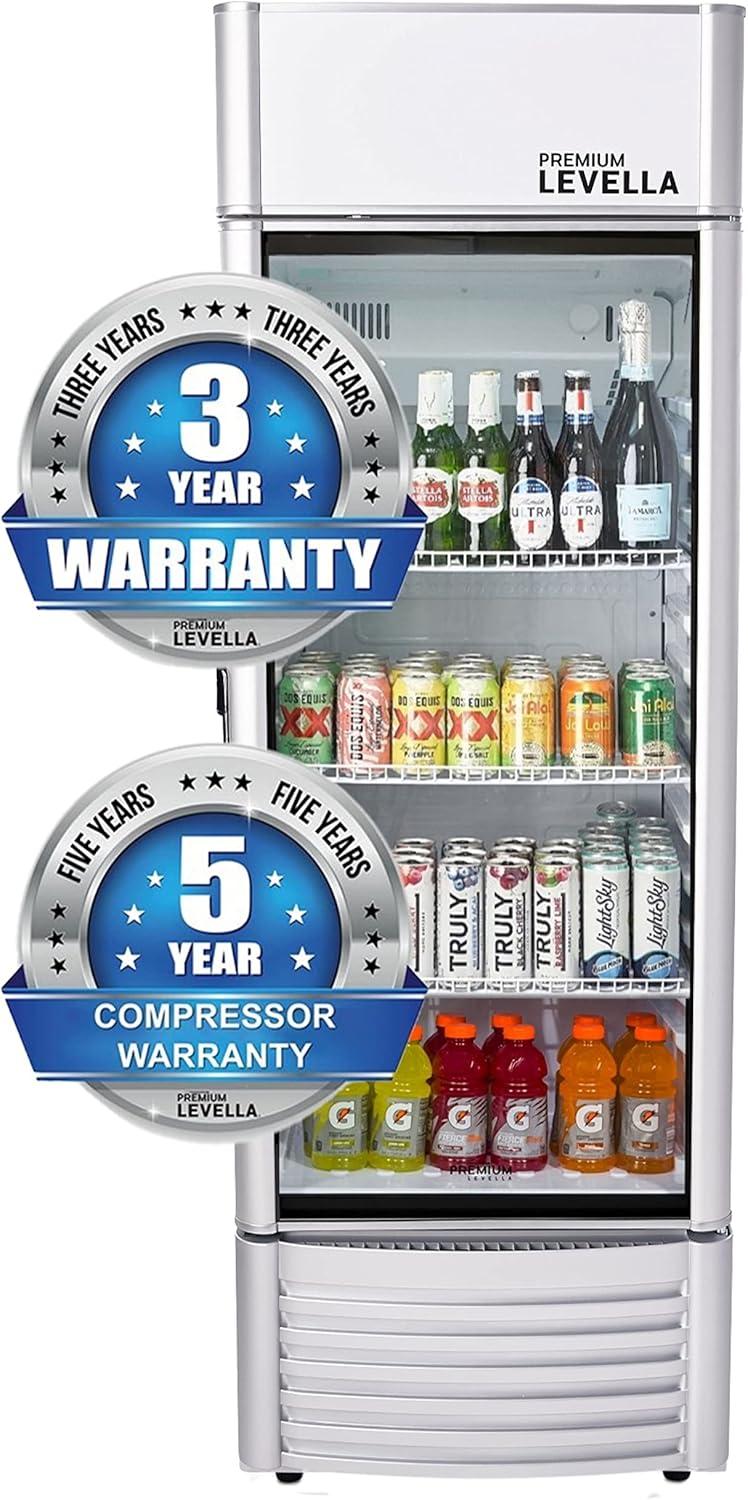 Premium Levella PRF65DX 6.5 cu ft Flat Front Beverage Refrigerator Silver