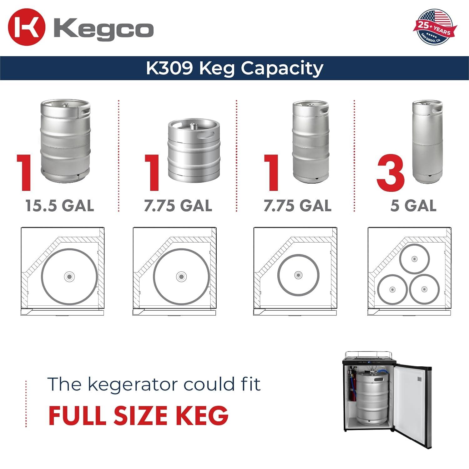 Kegco Kegco Single Tap Freestanding Kegerator with Adjustable Temperature