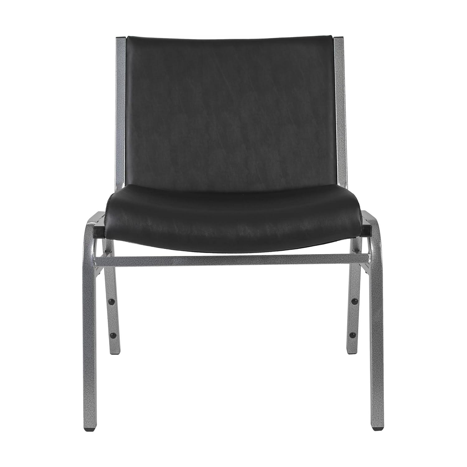 Flash Furniture HERCULES Series Big & Tall 1000 lb. Rated Black Fabric Stack Chair