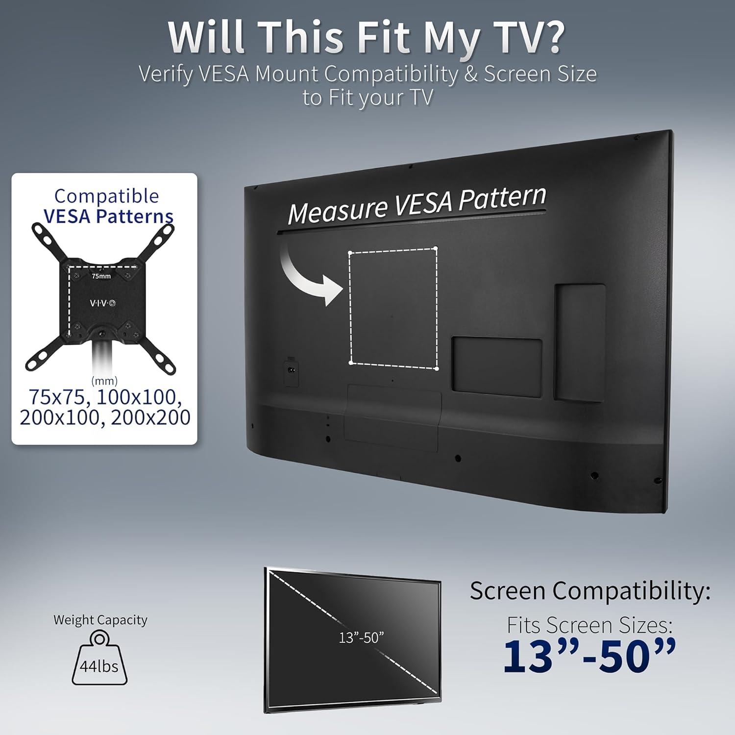 Vivo VIVO Tall TV Floor Stand for 13" - 50" Screens