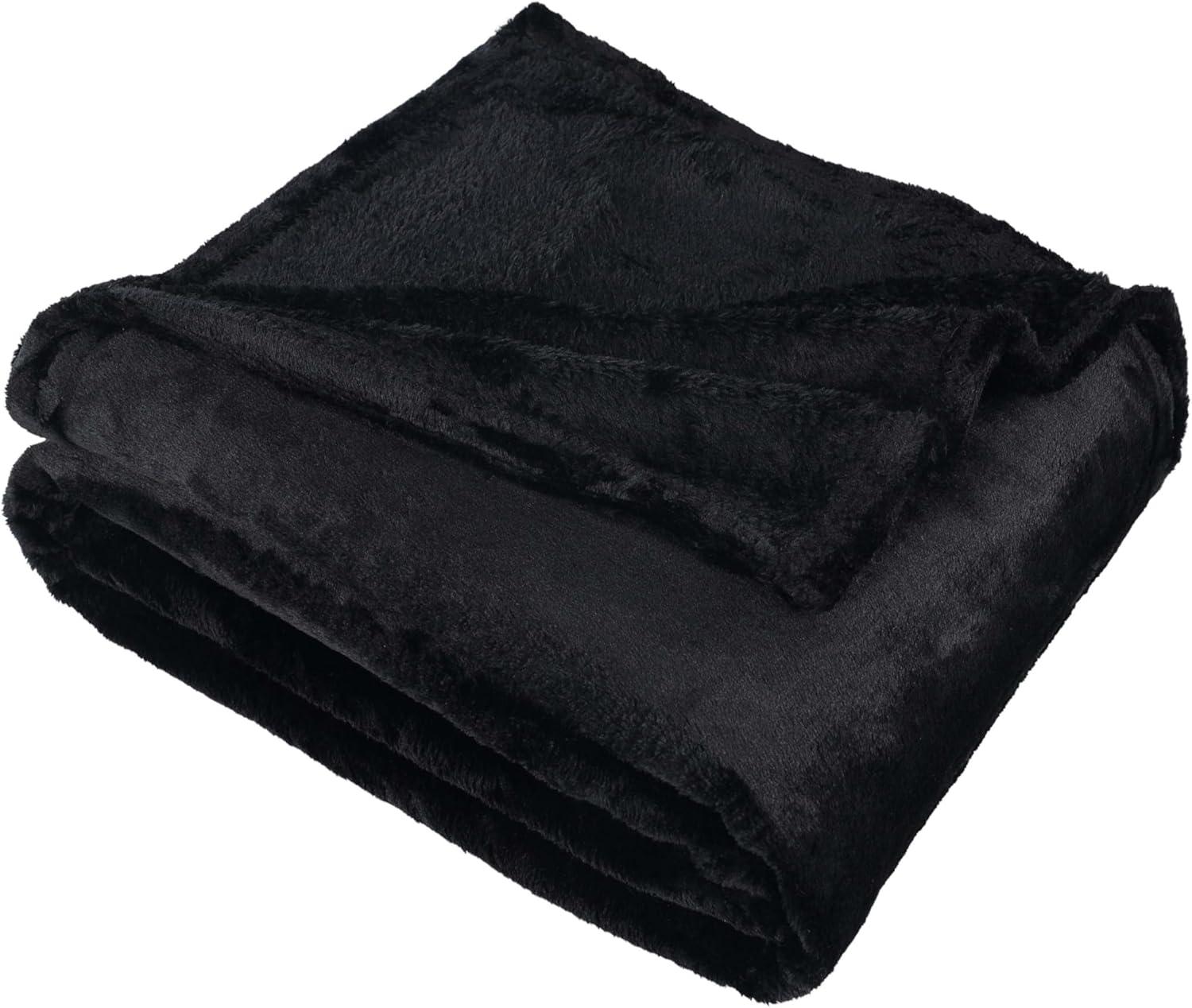 Superior Superior Polka Dots or Solid Fleece Plush Blanket Medium Weight Fluffy Soft Decorative Bedding