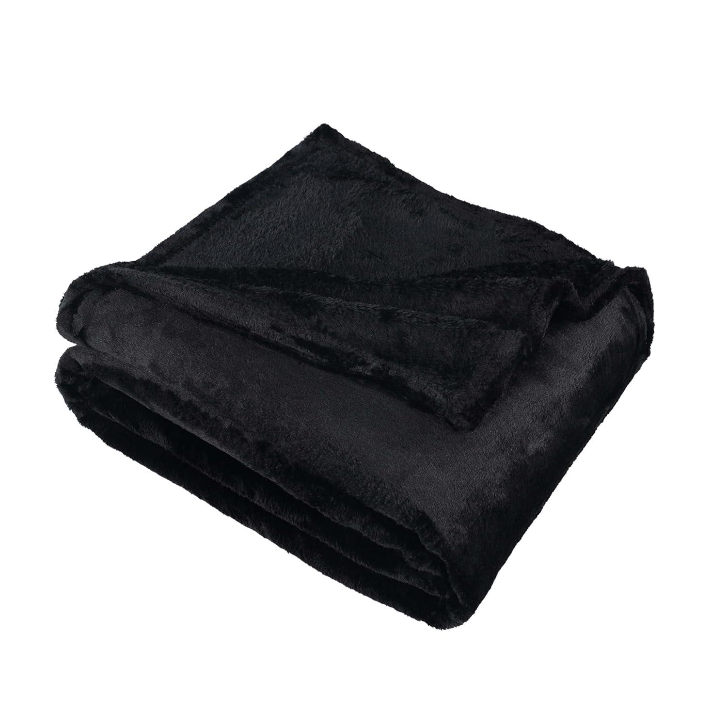 Superior Superior Polka Dots or Solid Fleece Plush Blanket Medium Weight Fluffy Soft Decorative Bedding