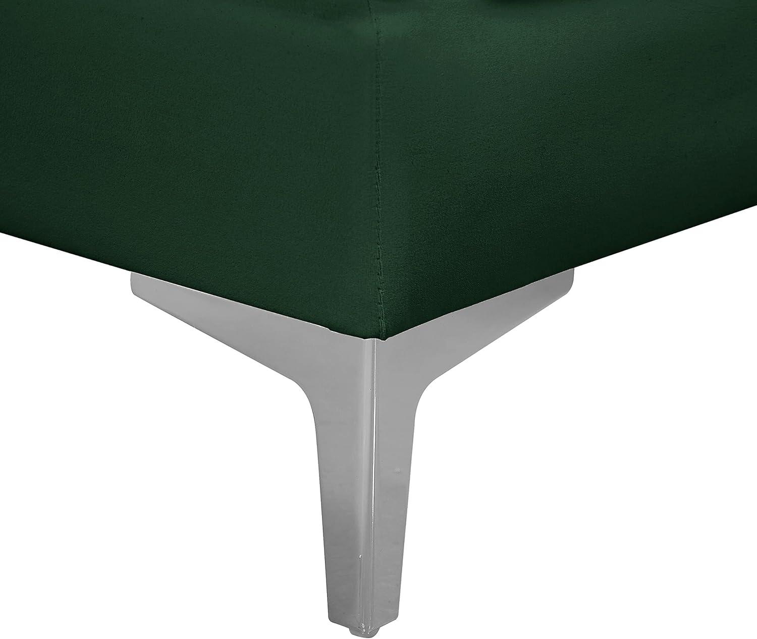 Meridian Furniture Alina Green Velvet Corner Chair