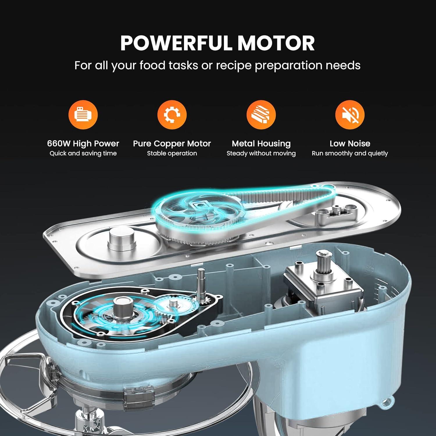 660W 10 Speed 6 Quart Tilt-Head Stand Mixer