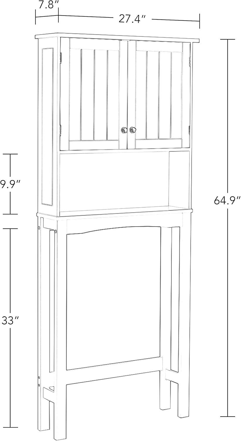 RiverRidge Ashland Over the Toilet Bathroom Spacesaver Wall Medicine Storage Cabinet with Adjustable Shelf - White