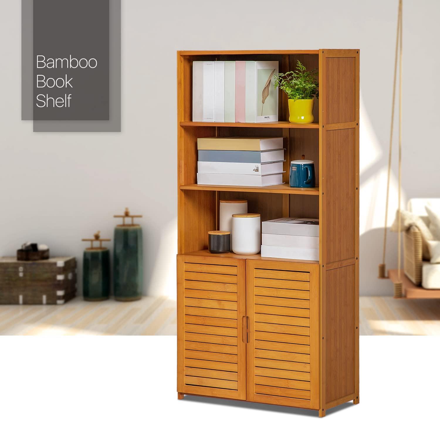 MoNiBloom 5 Tiers Modern Standard Bookcase, Free Standing Display Bookshelf for Home