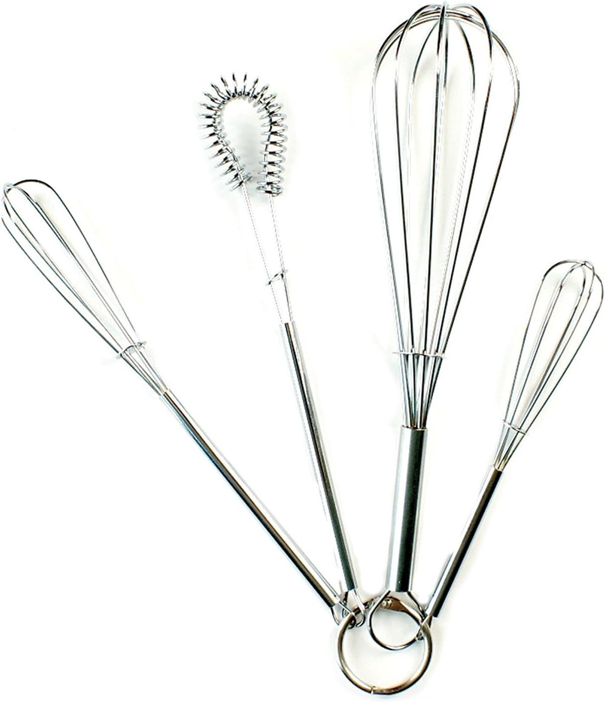 Stainless Steel Mini Balloon Whisk Set, 4 Pieces