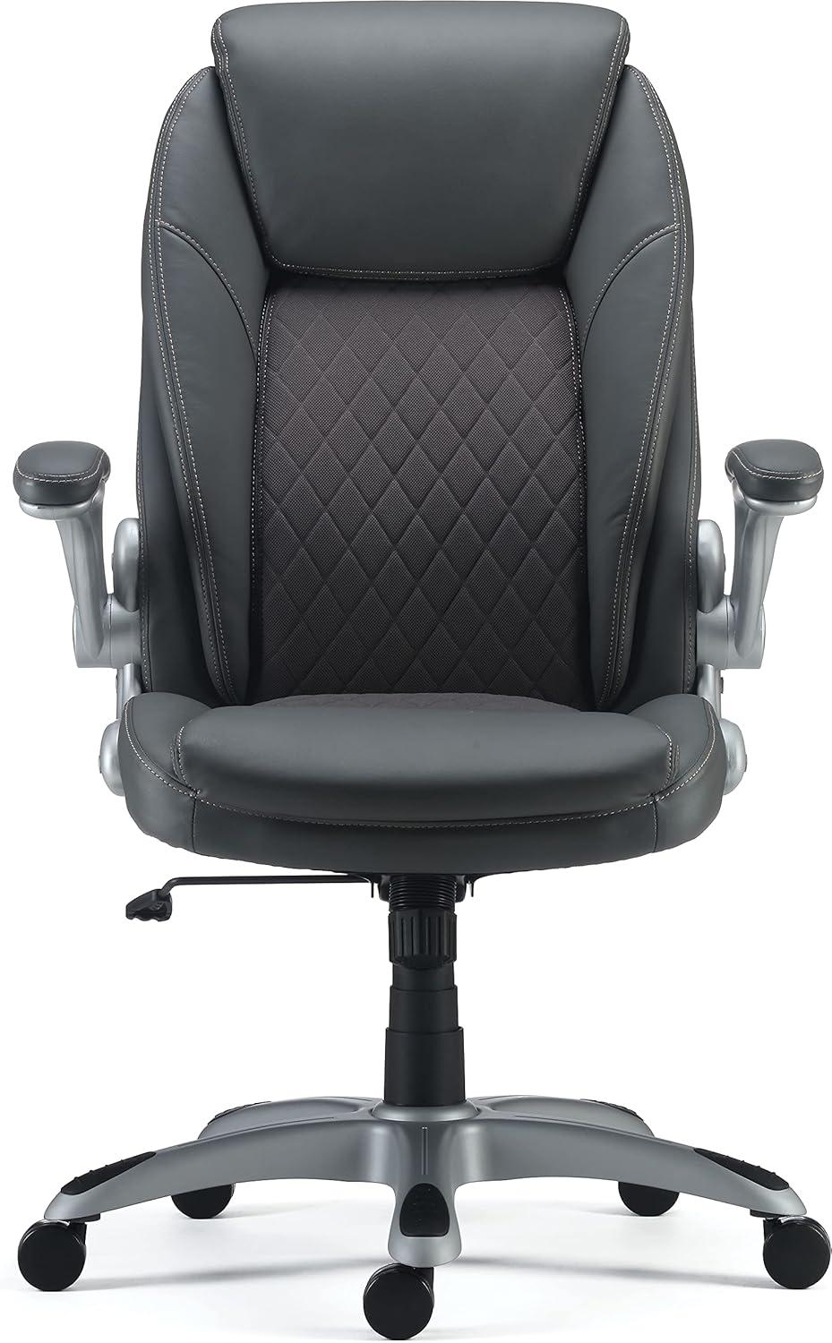 Staples Sorina Bonded Leather Chair Grey (53253)