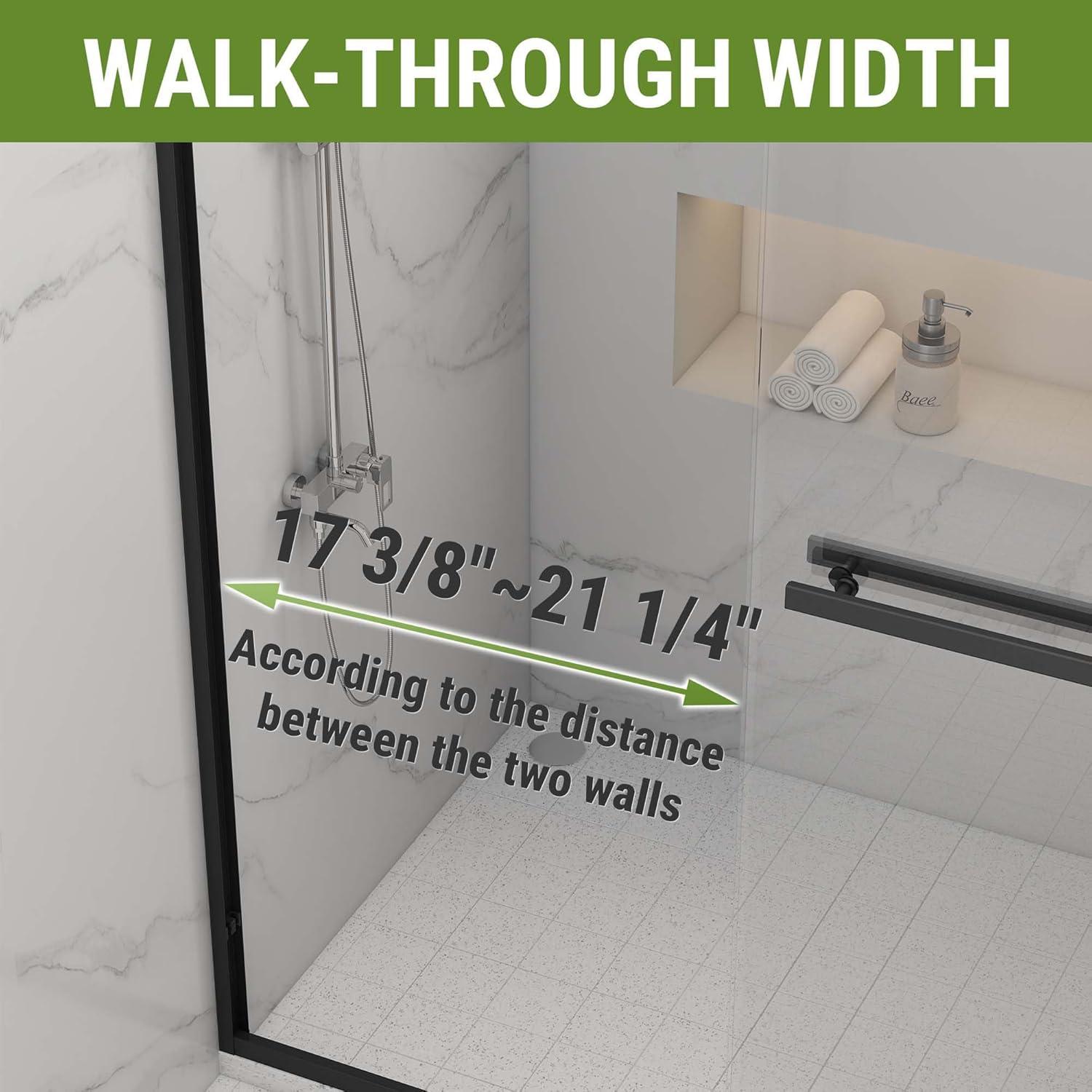 EASTANA Semi-frameless bypass bathroom sliding door AADSH6269LL