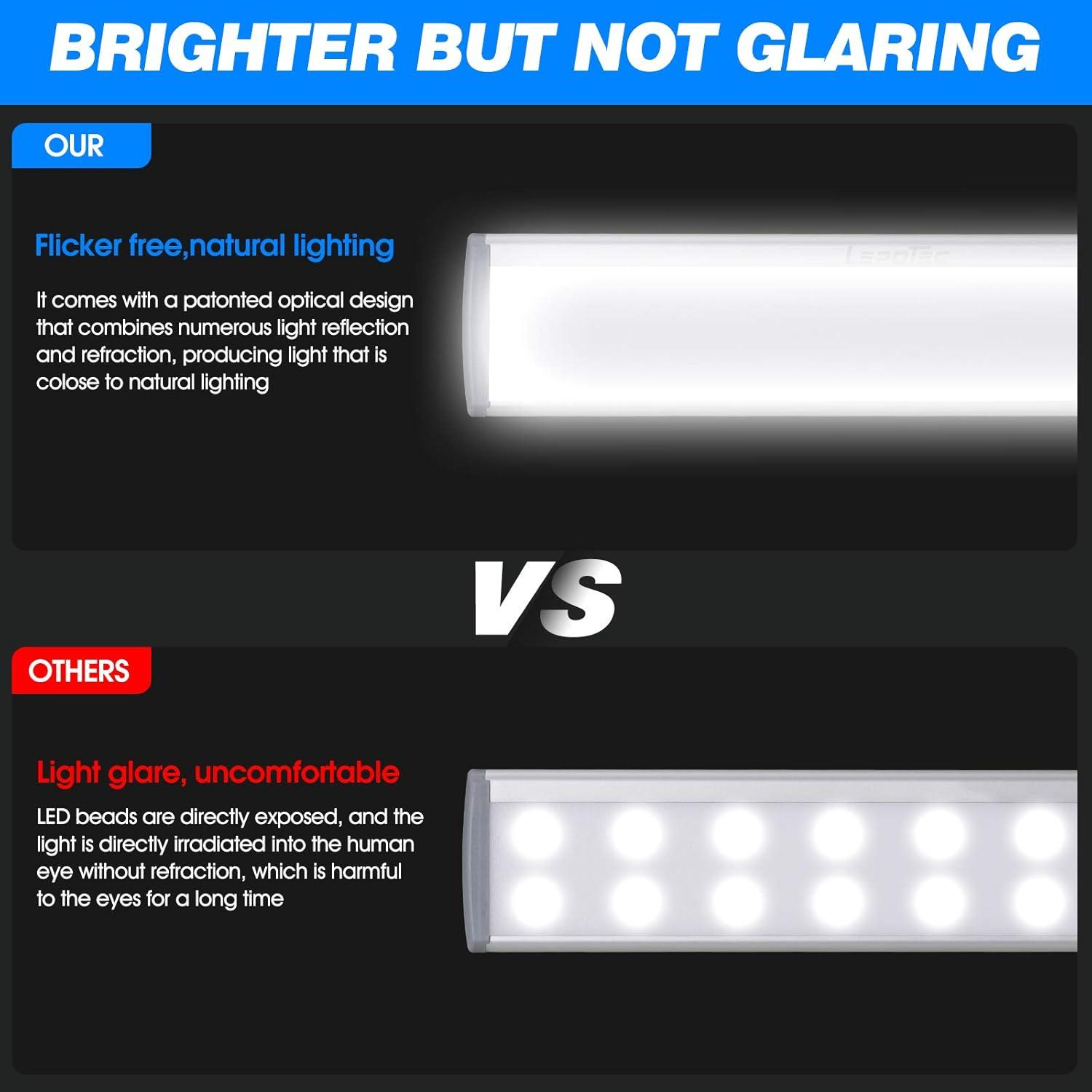 LEPOTEC 2022 30 LED Under Counter Closet Lighting, Pantry Light, LED Motion Sensor Cabinet Light Battery Powered Operated Light 2500mah Rechargeable Wireless Motion Sensor Closet Light