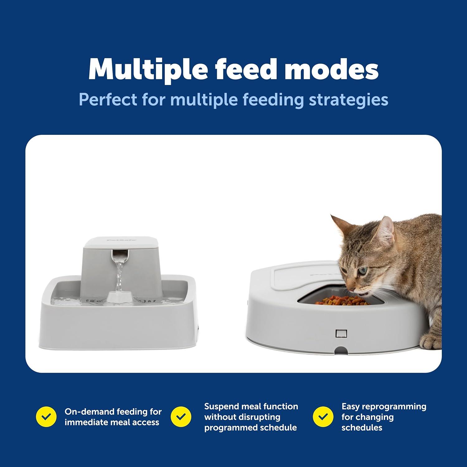 PetSafe 5 Meal Programmable Pet Food Dispenser, Automatic Dog and Cat Feeder - Dry or Semi-Moist Pet Food, Timed Cat Feeder or Dog Feeder, Slow Feed Portion Control (5 Cup/40 Ounce Total Capacity)