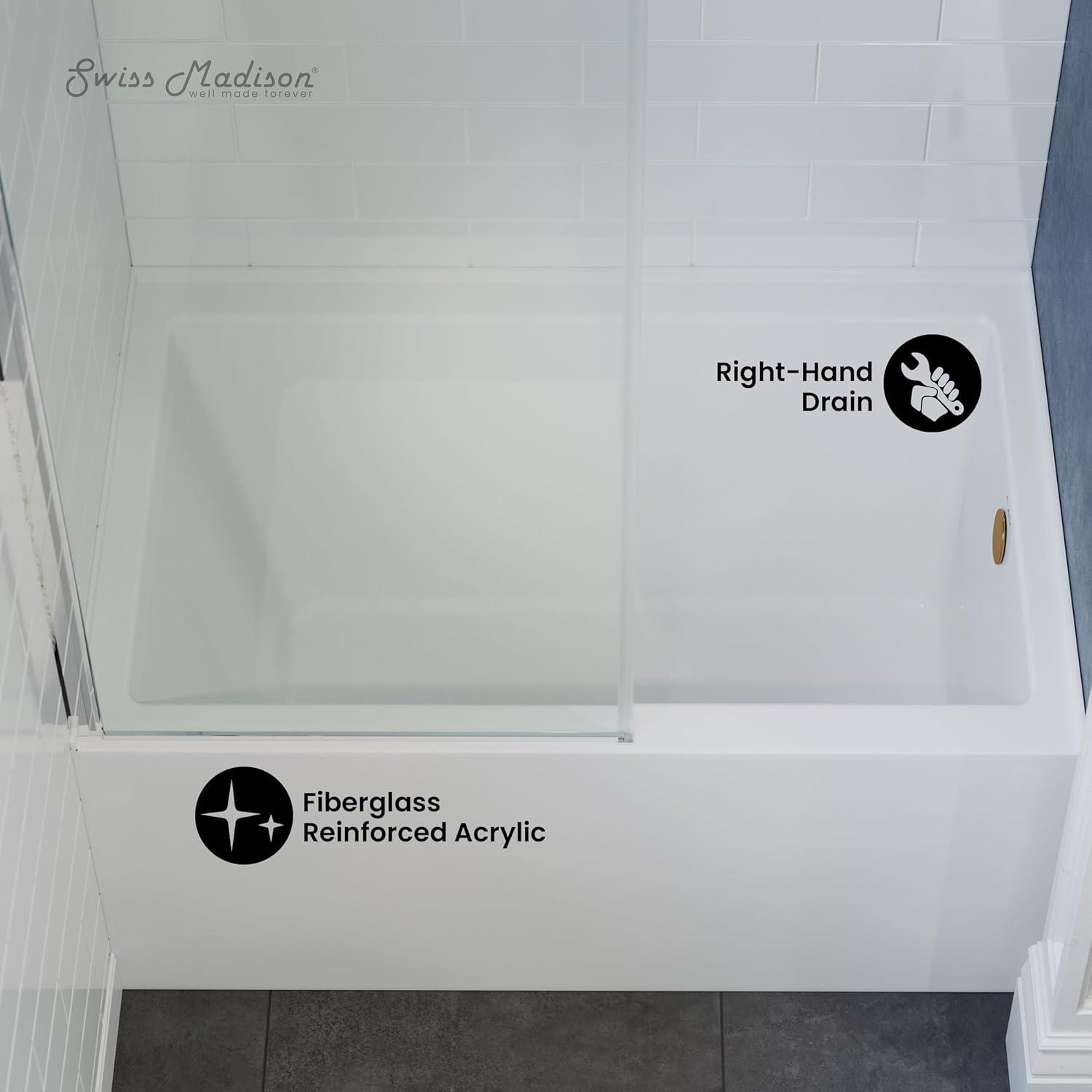 Voltaire 48" x 32" Alcove Bathtub with Apron