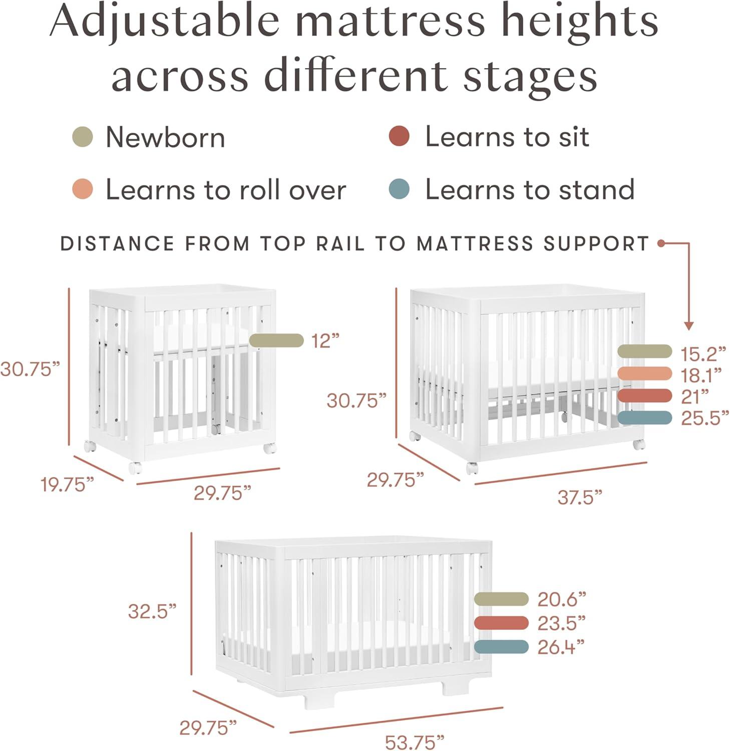 Yuzu 8-In-1 Convertible Crib With All-Stages Conversion Kits