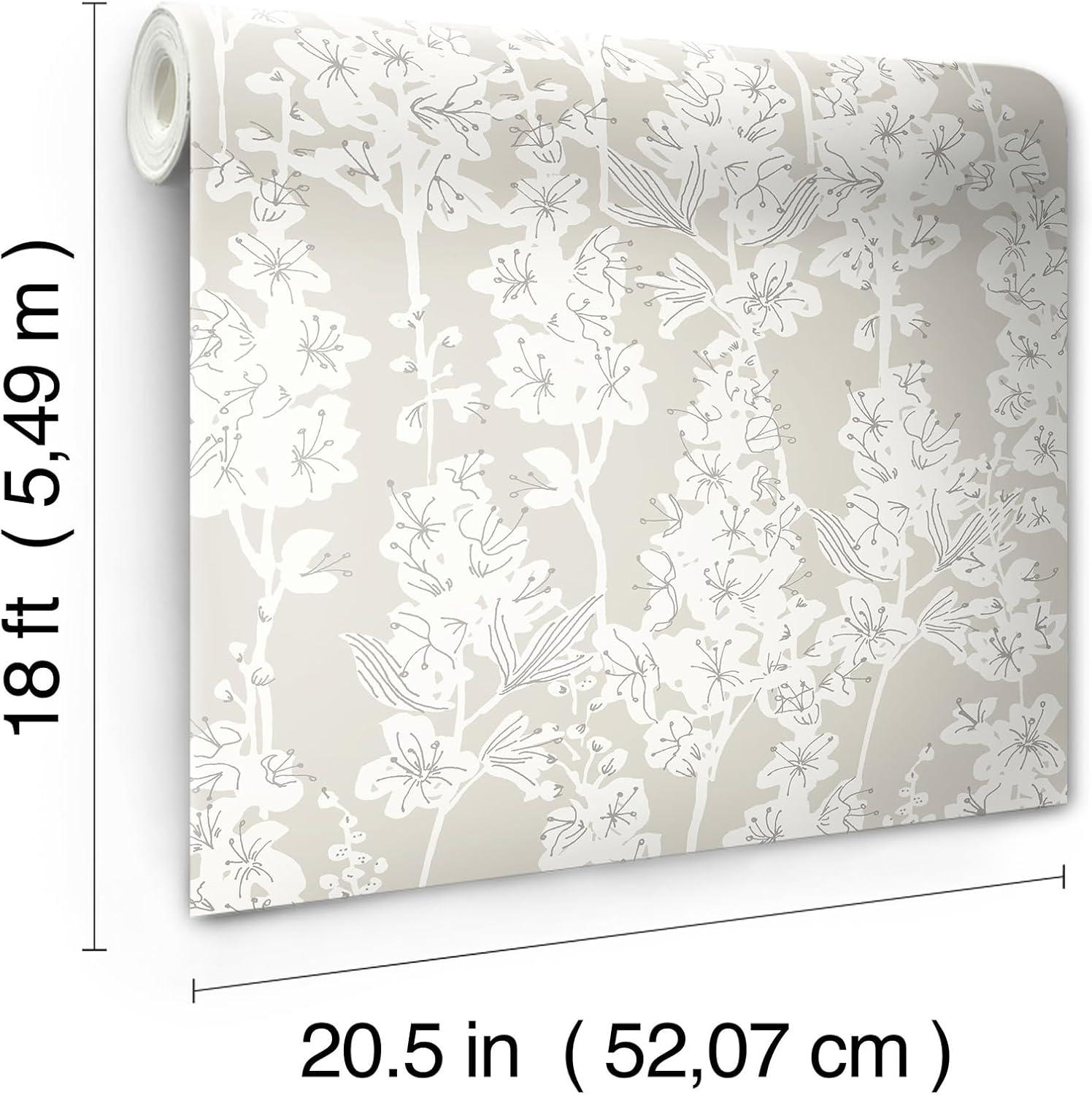 Larkspur 18' L x 20.5" W Peel and Stick Wallpaper Roll