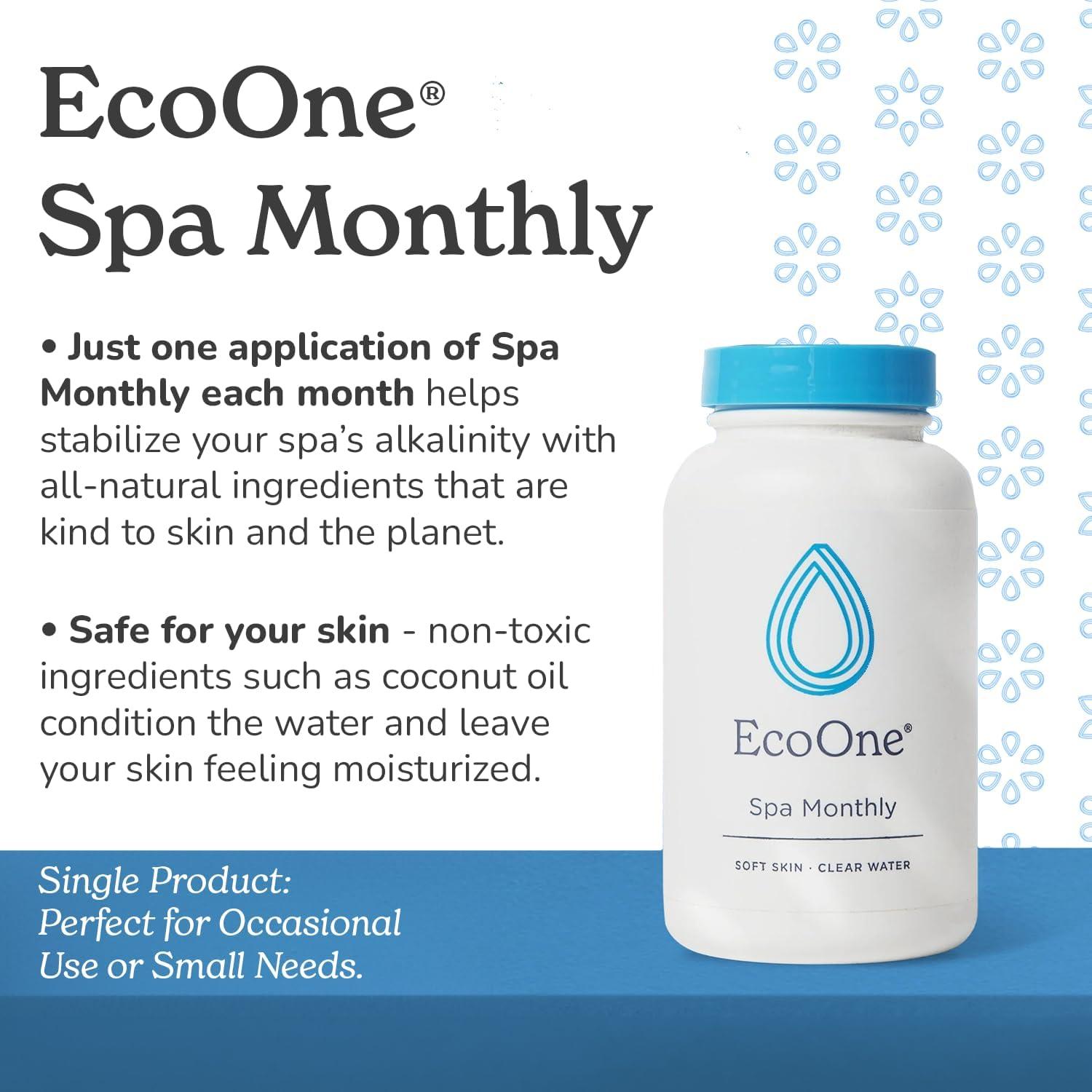 EcoOne Spa Monthly, Spa & Hot Tub Water Conditioner, 8 oz