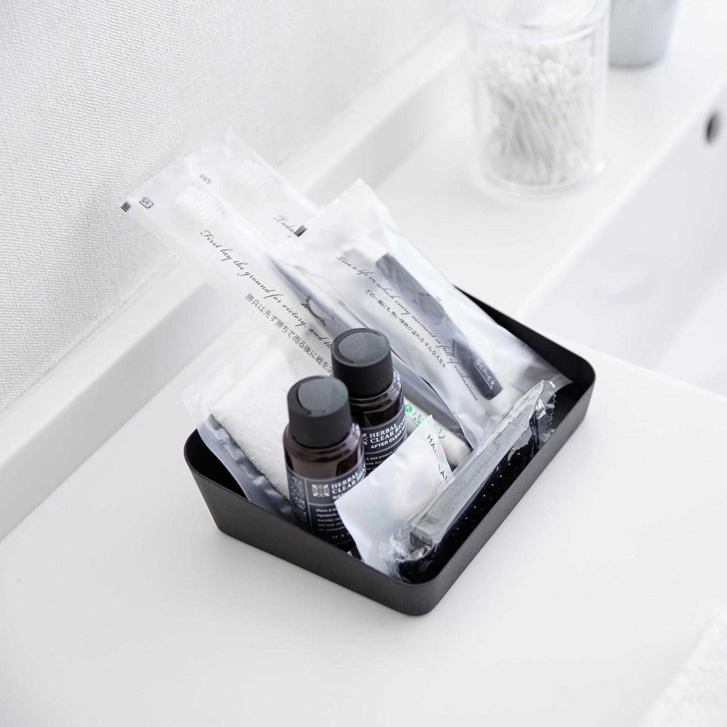 Yamazaki Home Space Saving Vanity Tray, Sloped, Steel, Large