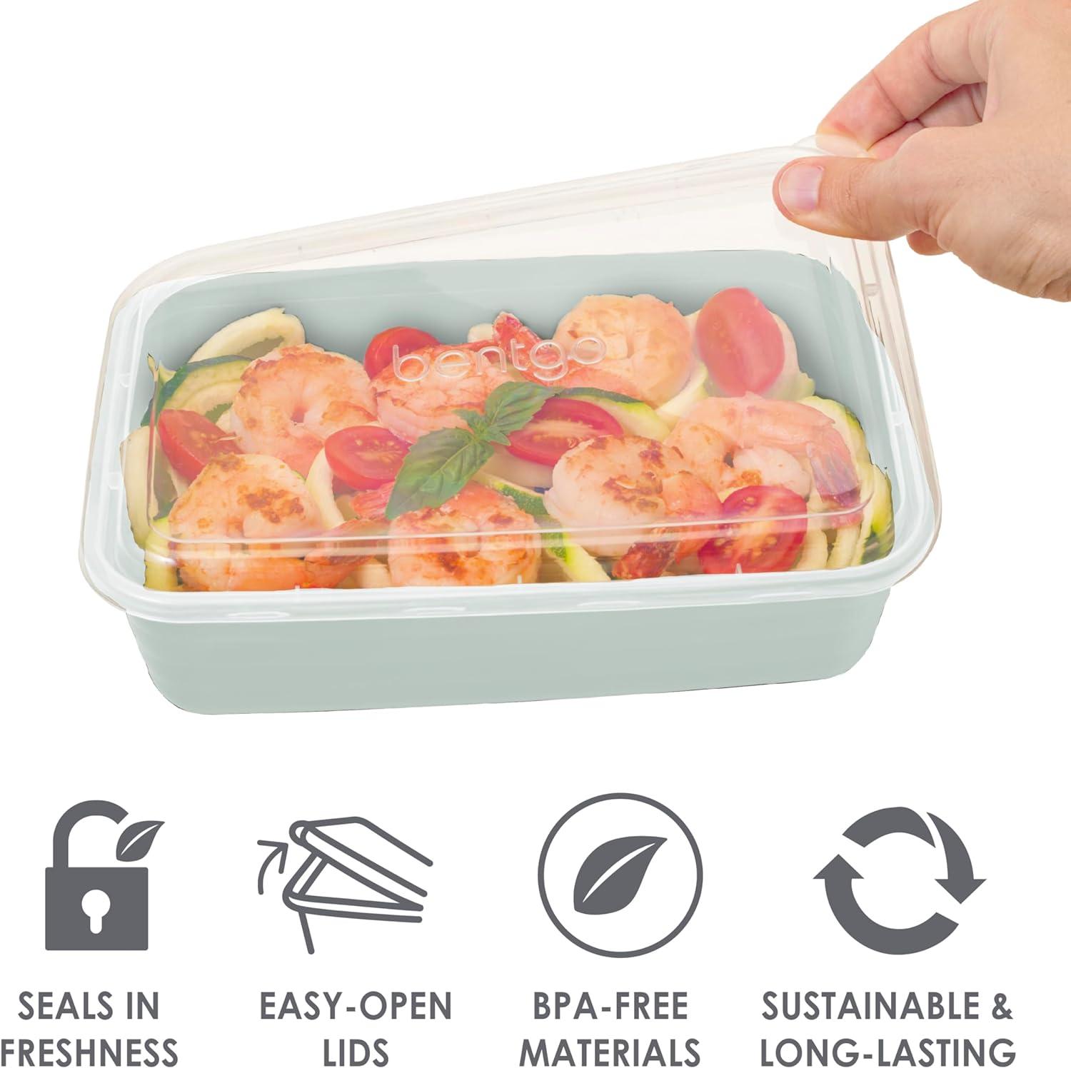 Bentgo Meal Prep Kit, 1, 2, & 3-Compartment Containers, Microwavable - 60pc