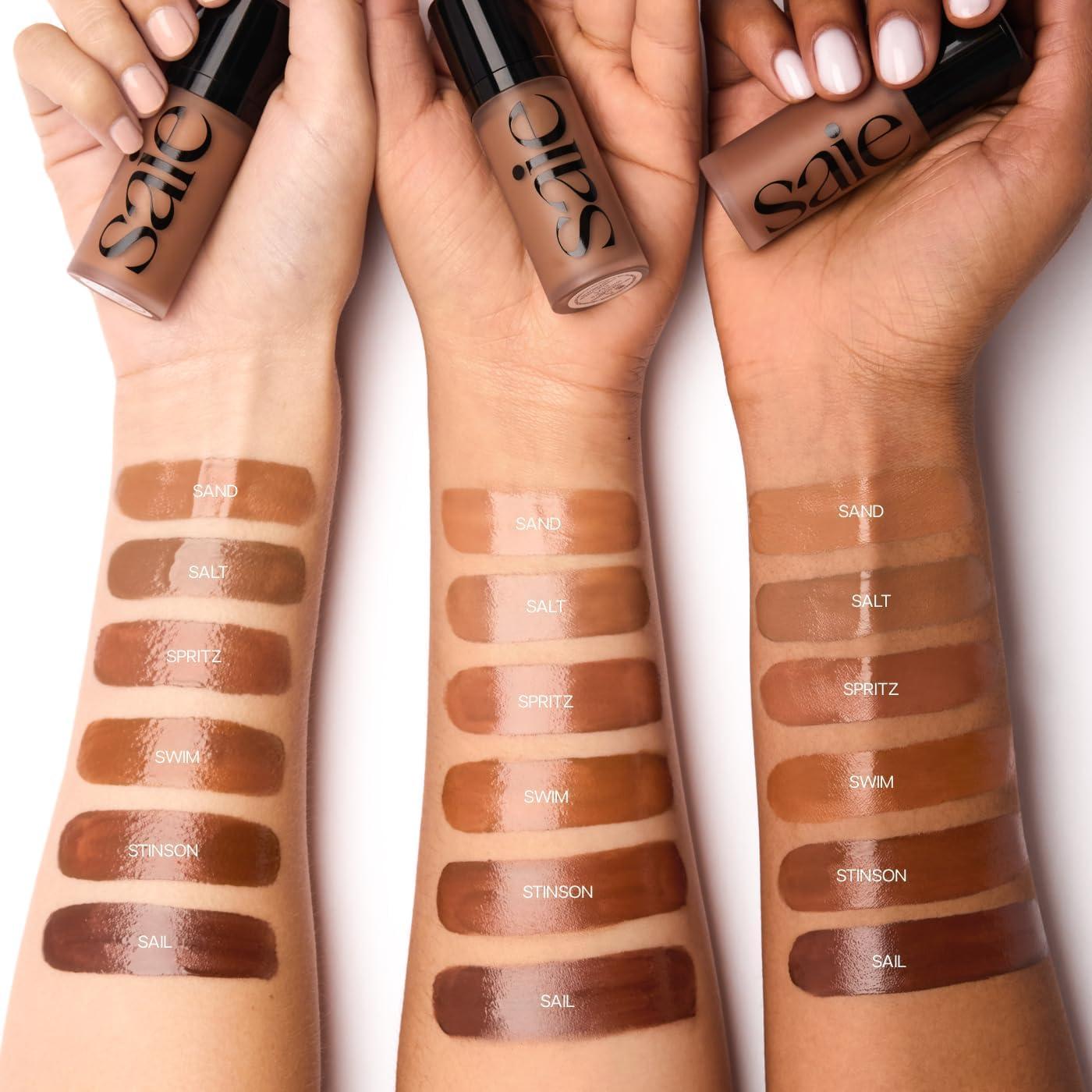 Saie Dew Bronze Soft-Focus Liquid Bronzer in Salt