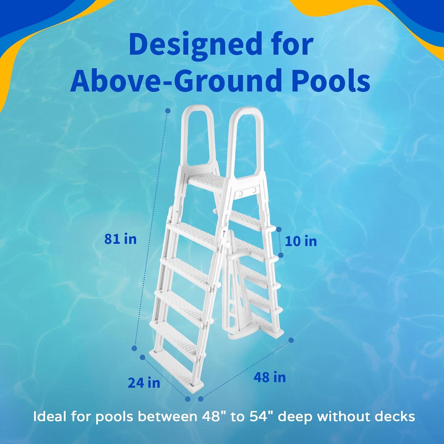 Blue Wave  A-Frame Flip Up Ladder