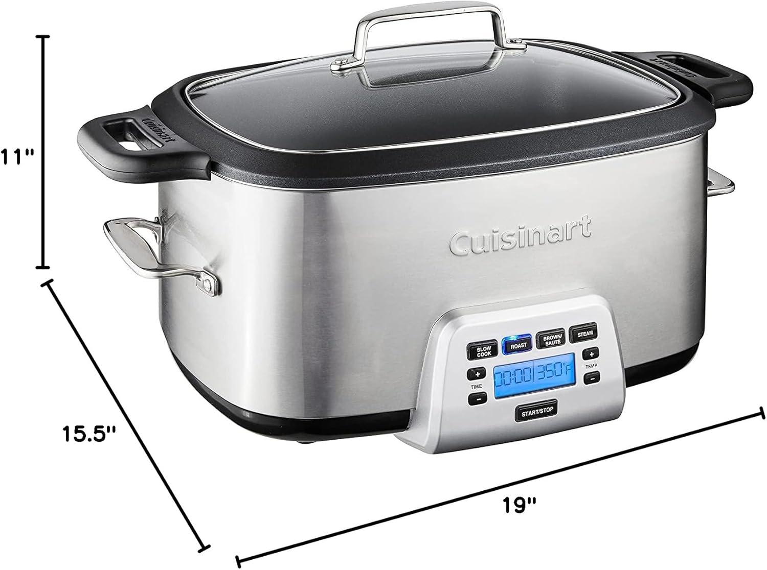 Blue 6.3 Qt Cast Aluminum Multi-Cooker with Digital Display and Timer