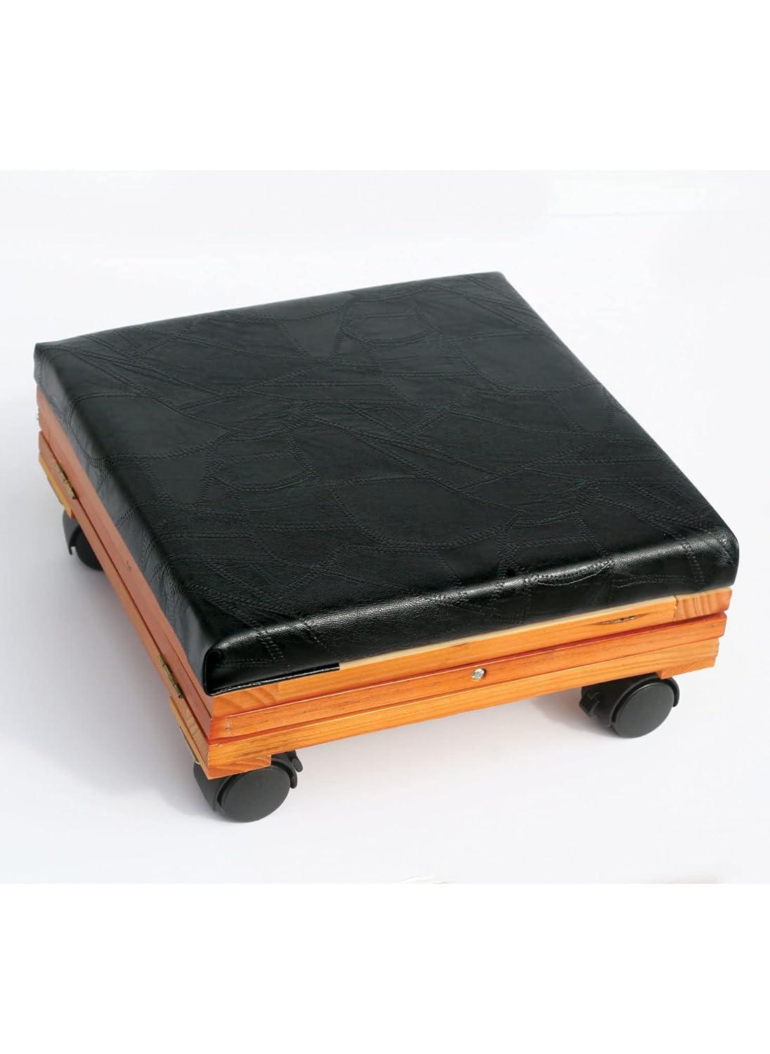 Adjustable Fold-a-Way Leather Foot Rest