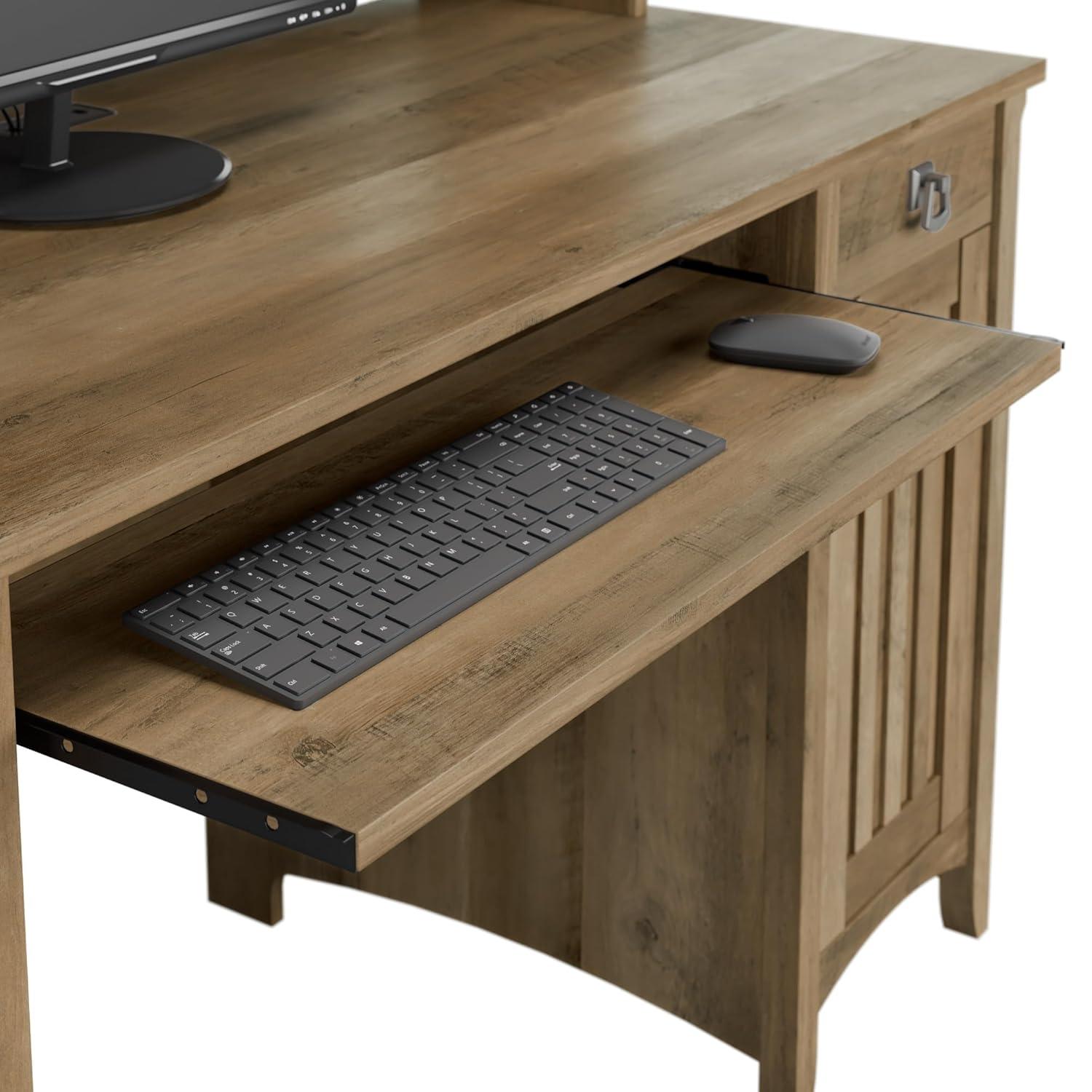 Bush Furniture Salinas Mission 48" Computer Desk and Hutch, Reclaimed Pine