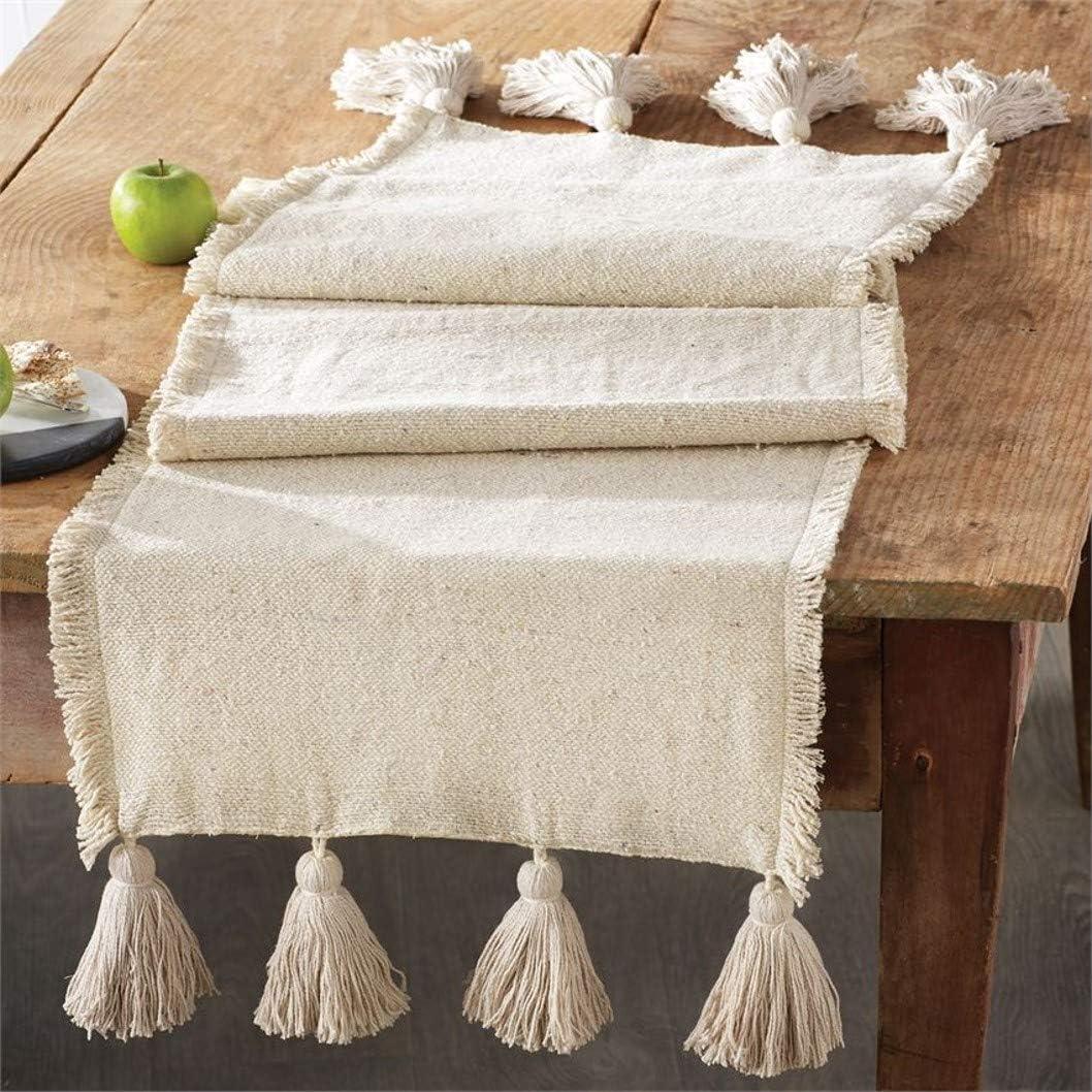 Mud Pie Ivory Ponchaa Table Runner