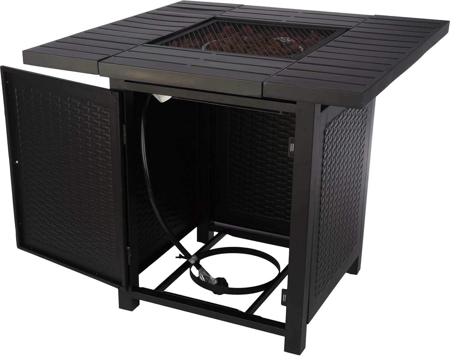 Pure Garden 30" Propane Outdoor Fire Pit - Brown