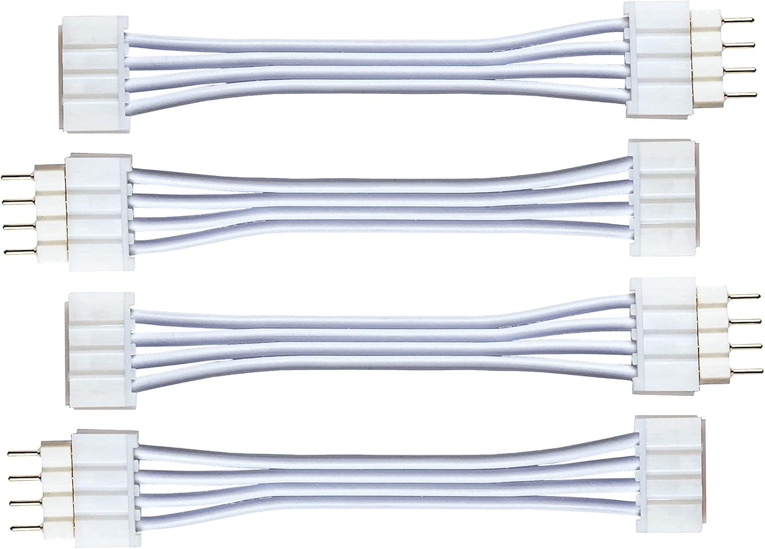 White Flexible Corner Connector Extension Cable Pack