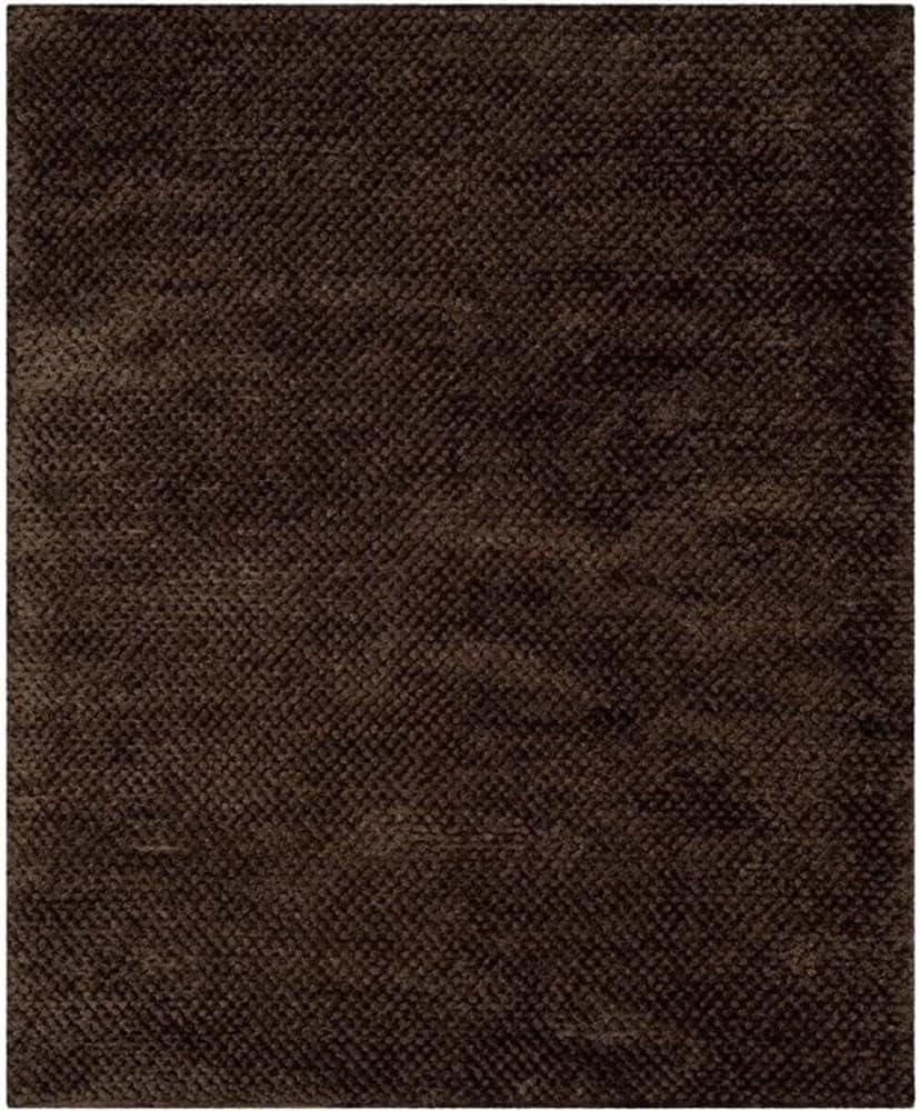 Saint Tropez Shag STS641 Hand Woven Area Rug - Chocolate - 5'x8' - Safavieh.