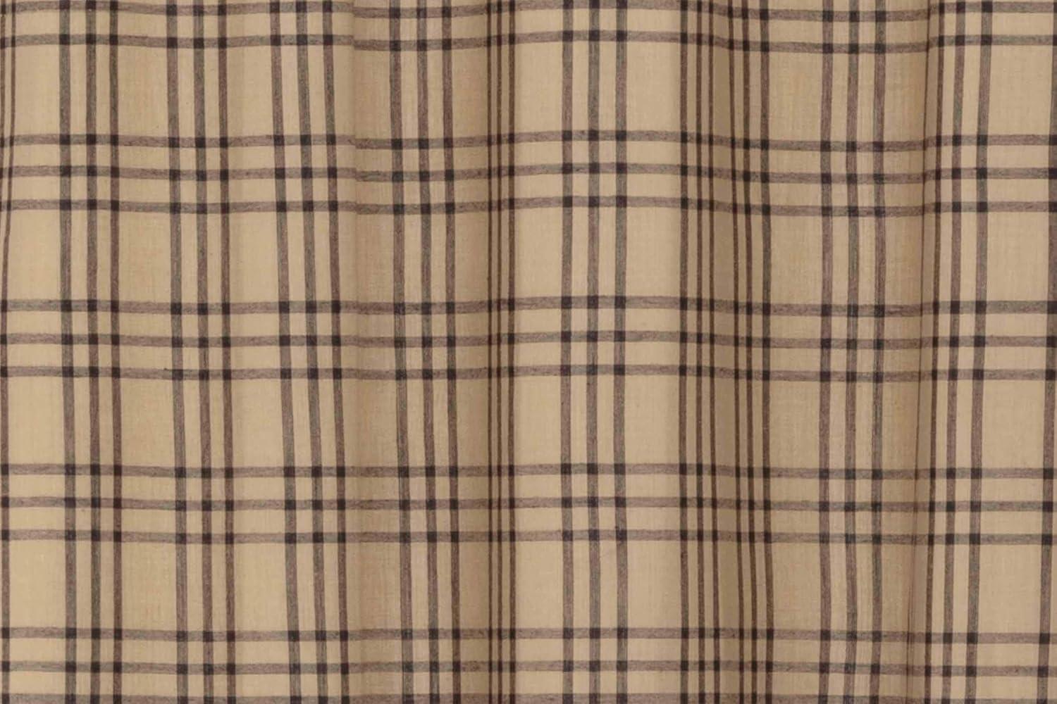 Sawyer Mill Charcoal Plaid Cotton Rod Pocket Valance, 16x60 Inches