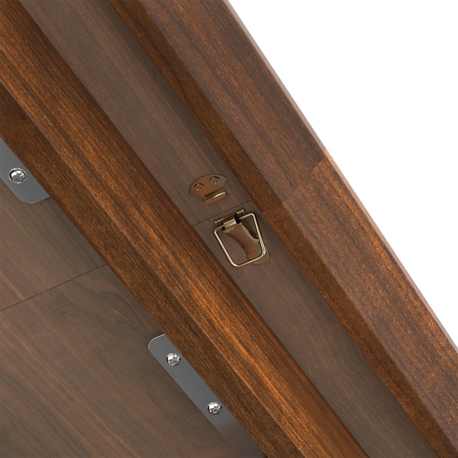 Draper 66-84"W Walnut Extendable Dining Table, Mid-Century Modern Style