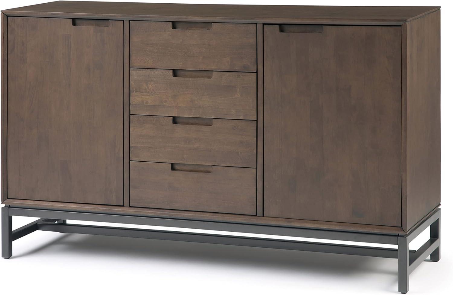 Banting 60" Walnut Brown Rubberwood Mid-Century Modern Sideboard